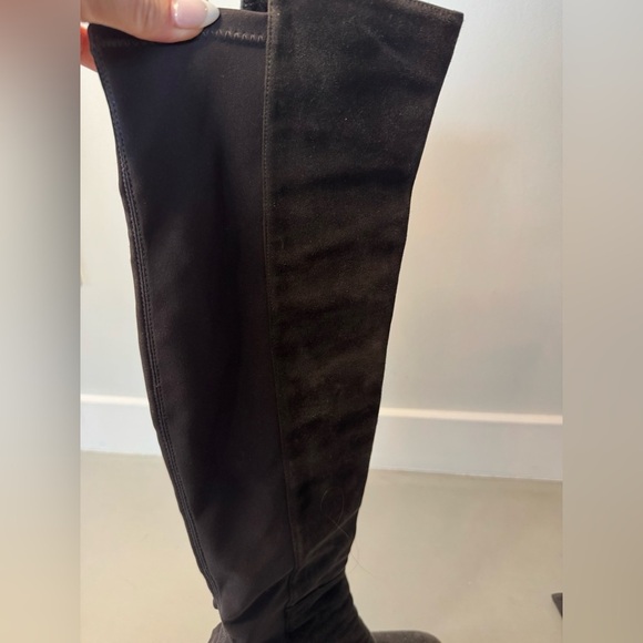 Stuart Weitzman Demiswoon OTK Suede Wedge Boots | Size 7 | Classic Over-The-Knee - Picture 5 of 12